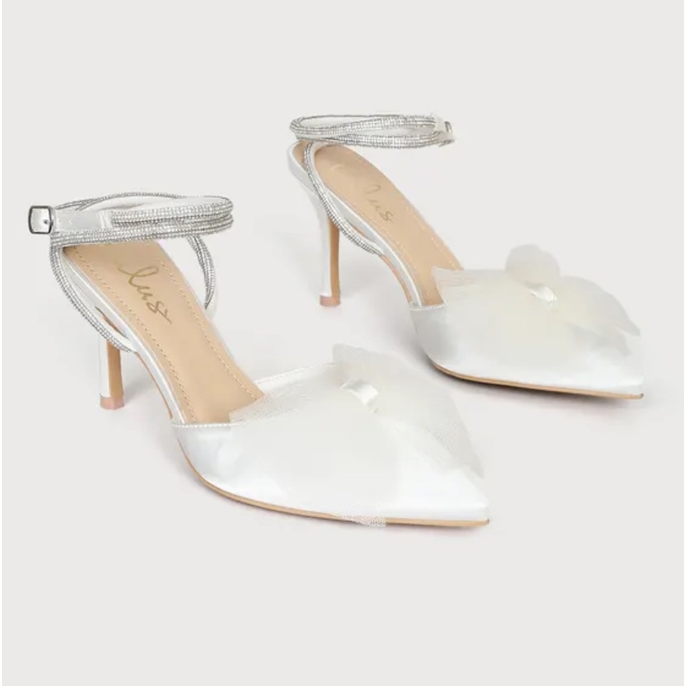 White Bow LuLus Shoes